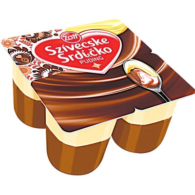 ZOTT SZÍVECSKE KAKAÓS-VANÍLIA ÍZŰ PUDING MULTIPACK termékképe
