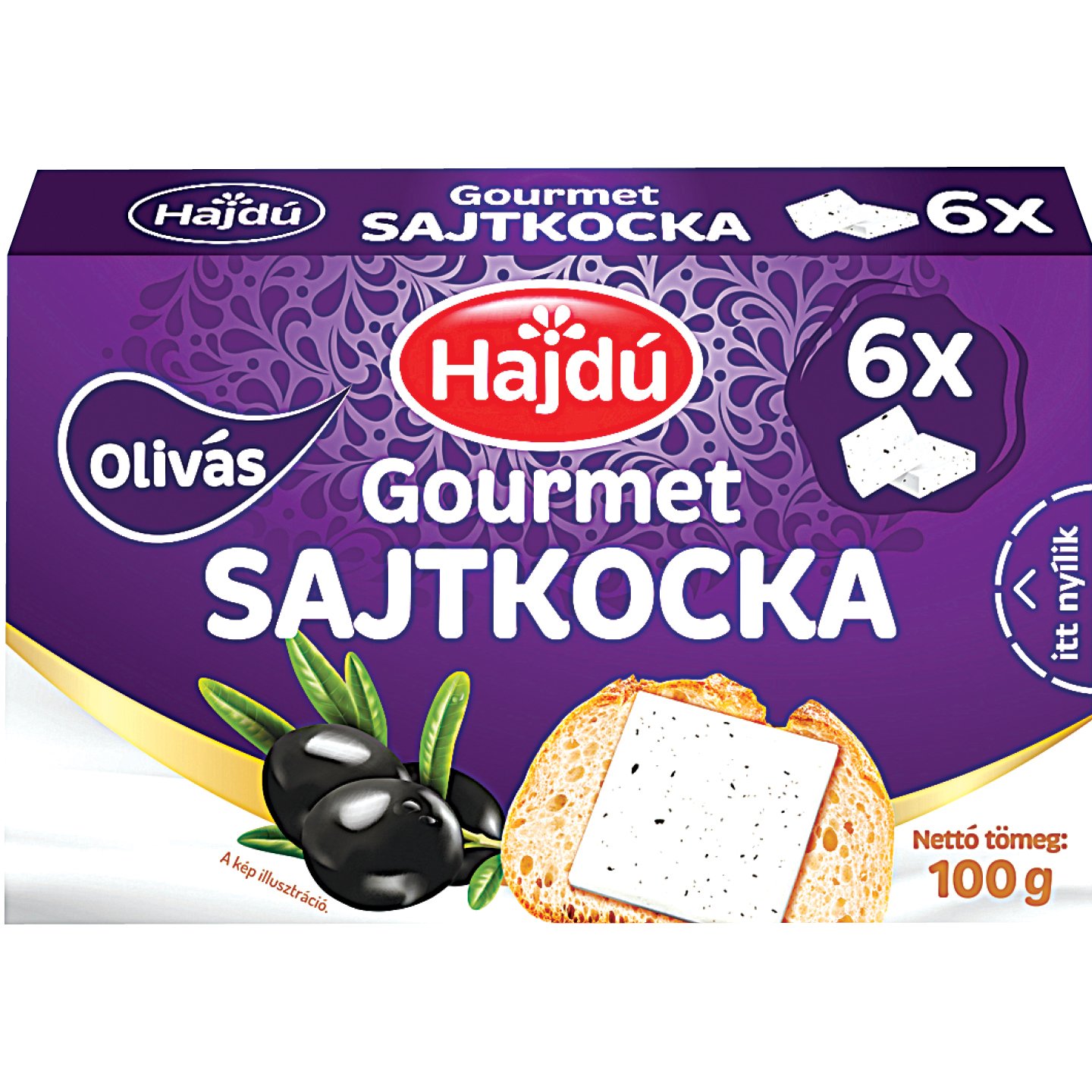 Hajdú Gourmet Sajtkocka Olívás