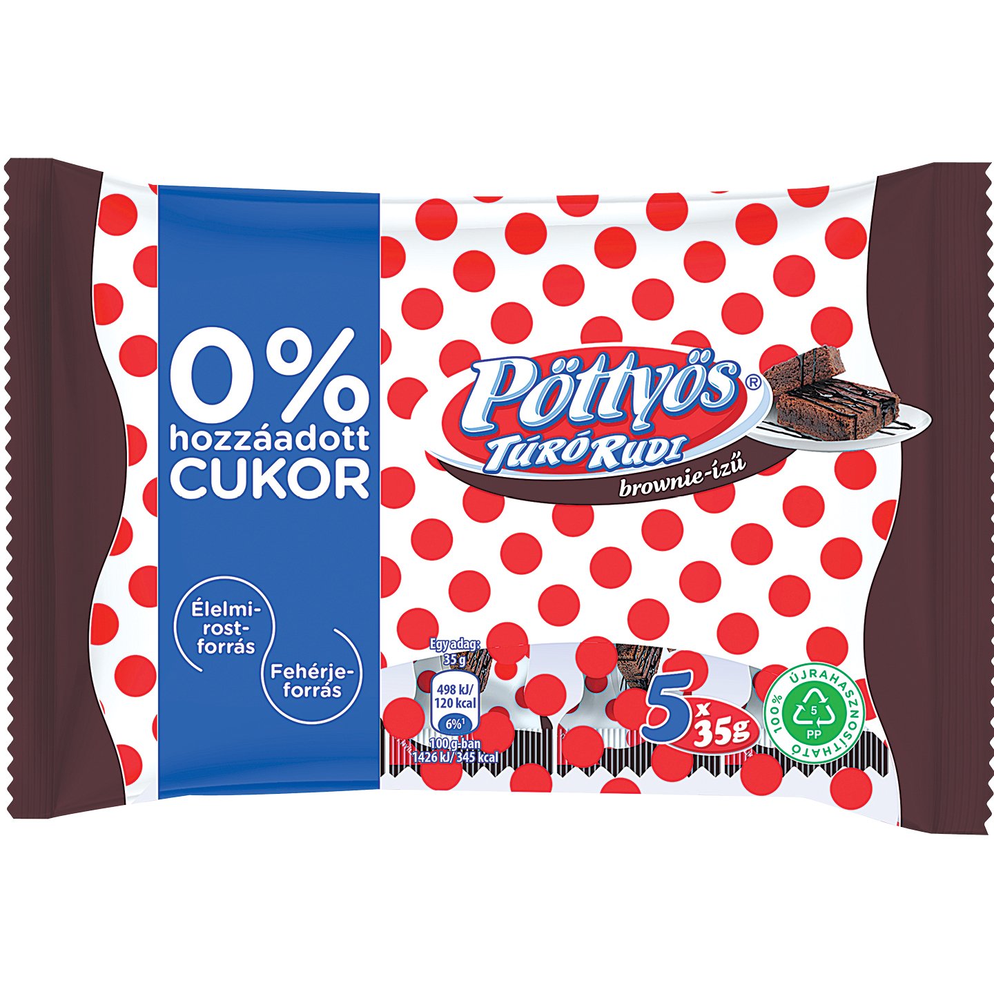 Pöttyös Túró Rudi Brownie ízű Multipack