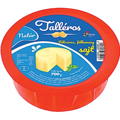 TALLÉROS FÉLKEMÉNY FÉLZSÍROS NATÚR SAJT termékképe