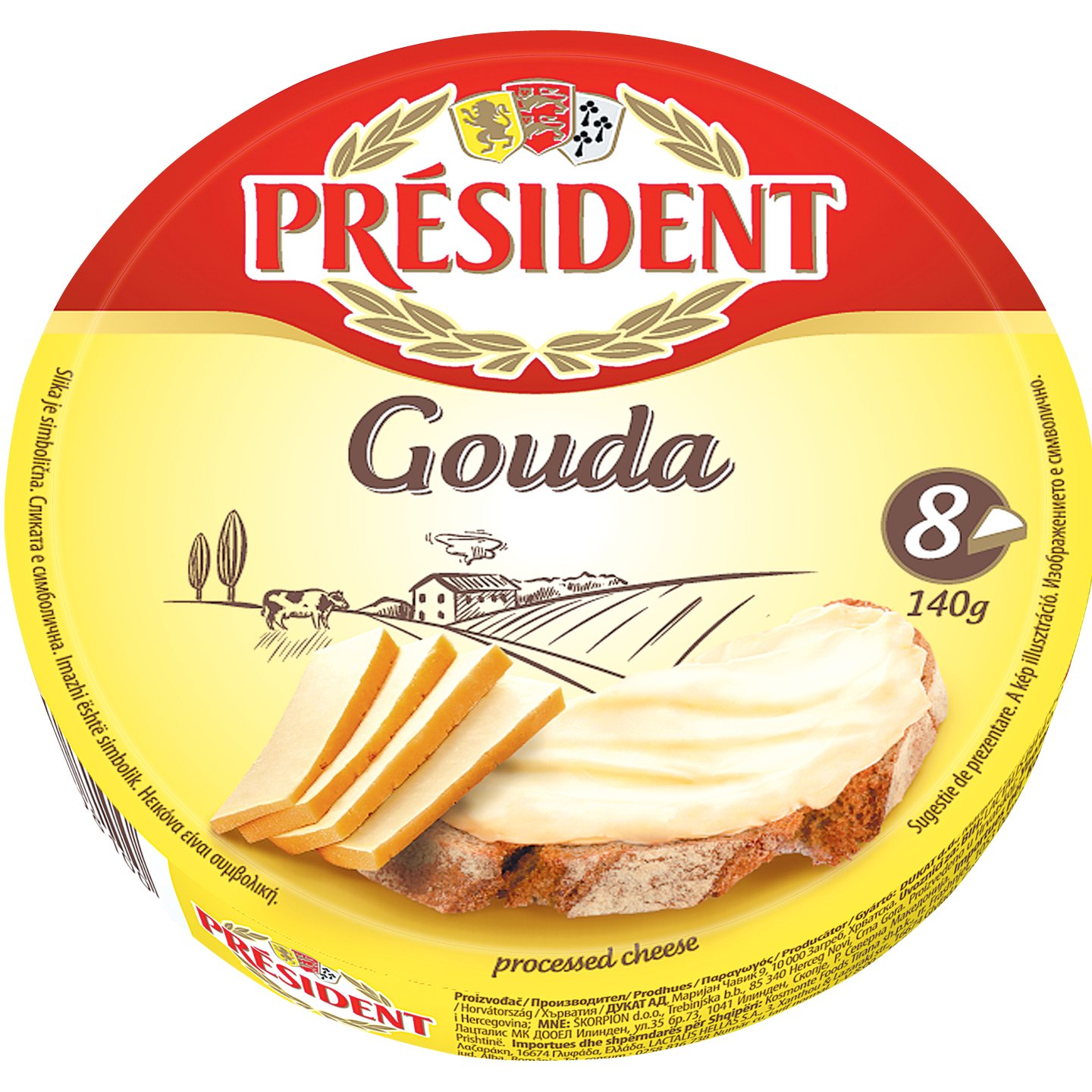 Président Kördobozos Gouda Sajt