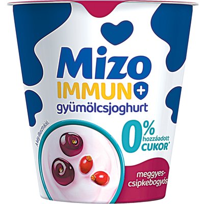 Image of MIZO IMMUN+ HOZZÁADOTT CUKOR NÉLKÜLI MEGGGY-CSIPKEBOGYÓ ÍZŰ PUDING