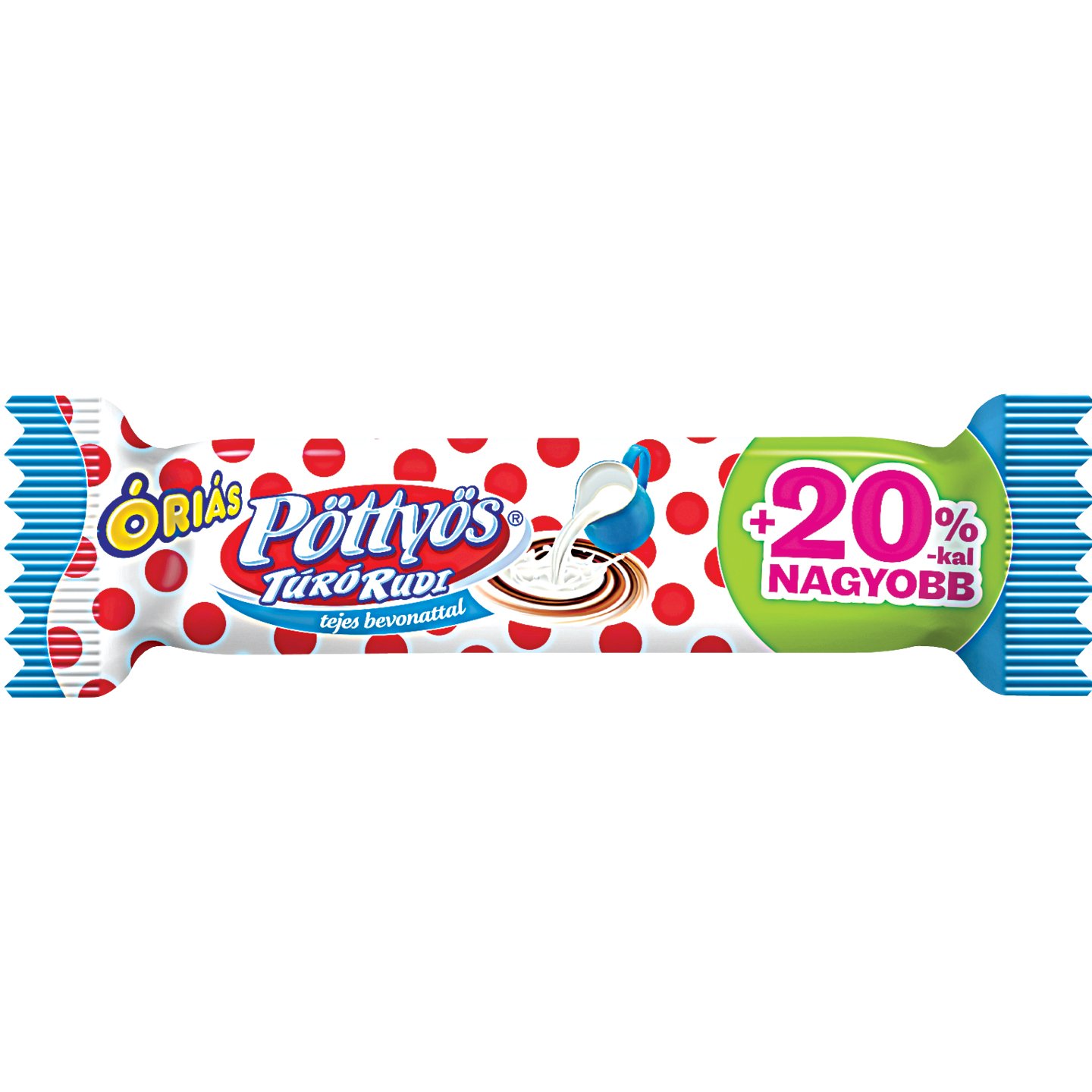 óriás Pöttyös Túró Rudi Tejbevonattal
