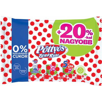 PÖTTYÖS TÚRÓ RUDI MULTIPACK 0 % HOZZÁADOTT CUKORRAL termékképe