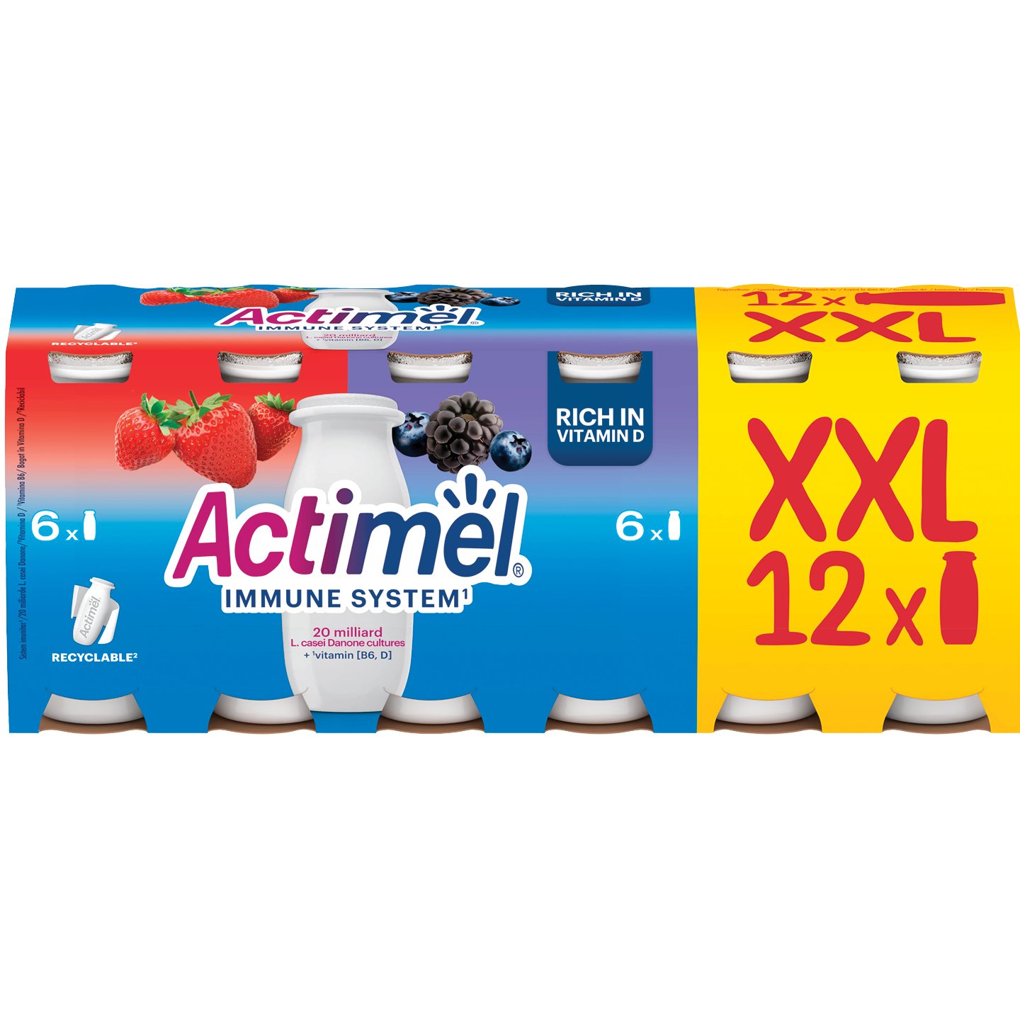 Actimel Eper-áfonya ízű Joghurtital Multipack