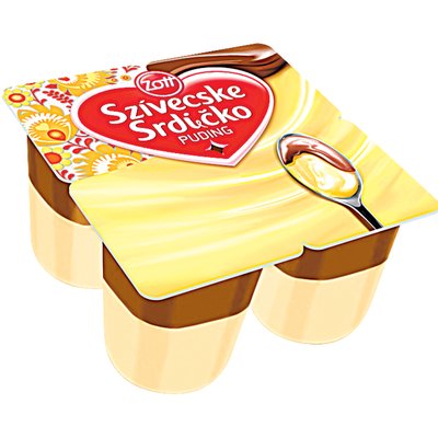 ZOTT SZÍVECSKE VANÍLIA-KAKAÓS ÍZŰ PUDING MULTIPACK termékképe
