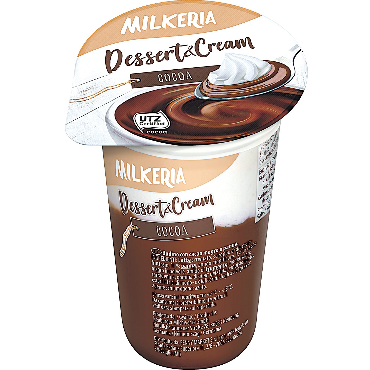 Milkeria Kakaós Puding Tejszínhabbal