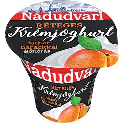 NÁDUDVARI RÉTEGES KAJSZIBARACK ÍZŰ KRÉMJOGHUR termékképe
