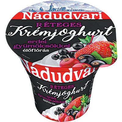 NÁDUDVARI RÉTEGES ERDEI GYÜMÖLCS ÍZŰ KRÉMJOGHURT termékképe