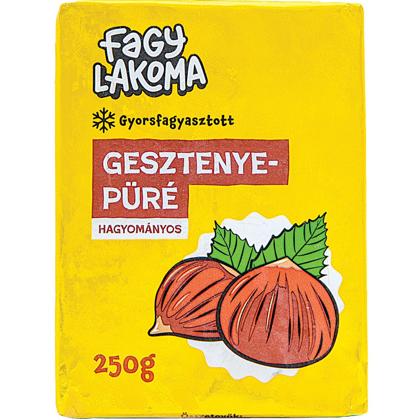 Fagylakoma Gesztenyepüré
