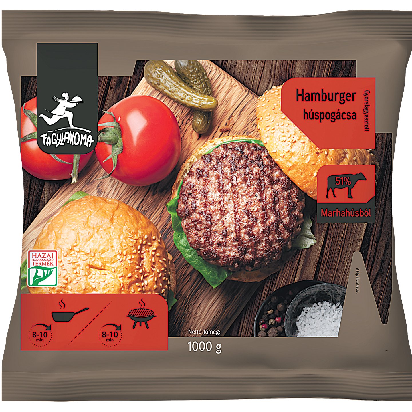 Fagylakoma Marha Hamburger Húspogácsa