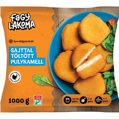 FAGYLAKOMA SAJTTAL TÖLTÖTT PULYKAMELL termékképe
