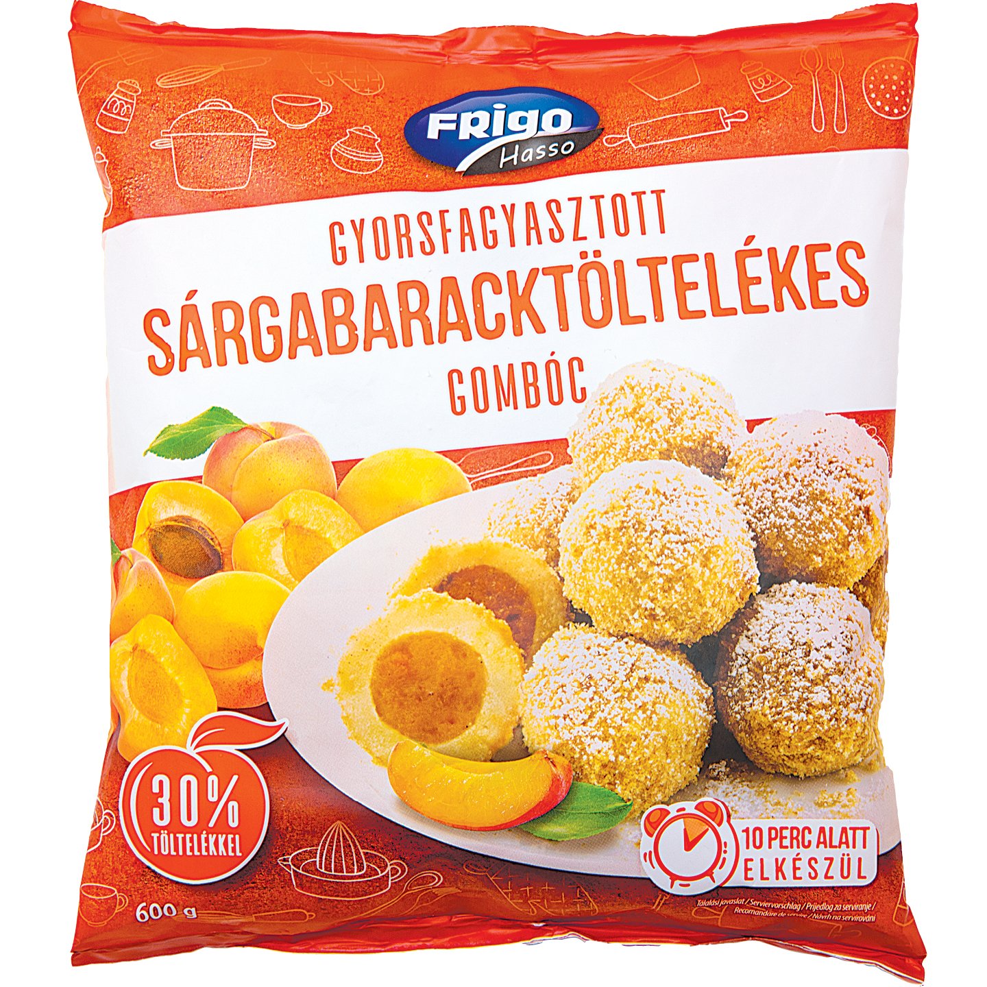 Frigo Hasso Sárgabaracktöltelékes Gombóc