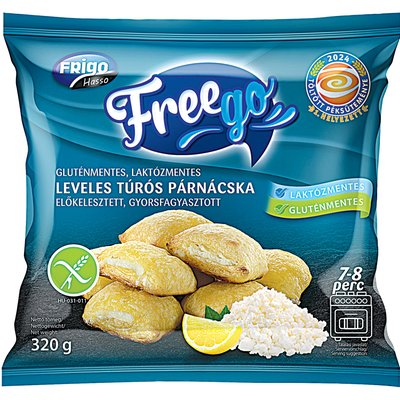 FREEGO GLUTÉNMENTES-LAKTÓZMENTES TÚRÓS PÁRNÁCSKA termékképe