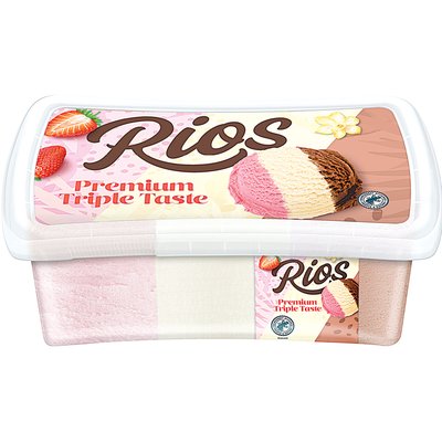 RIOS PRÉMIUM JÉGKRÉM CSOKOLÁDÉ-VANÍLIA-EPER ÍZŰ termékképe