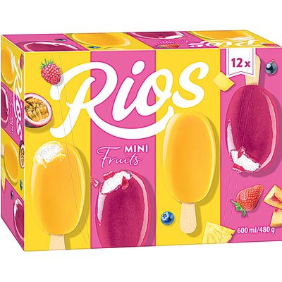 RIOS MINI FRUITS JÉGKRÉM MULTIPACK termékképe