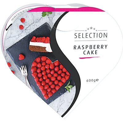 SZÍV ALAKÚ MÁLNA TORTA termékképe