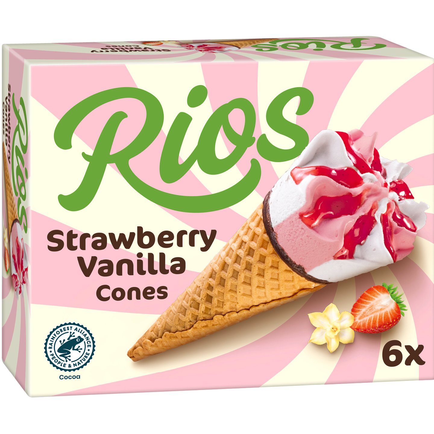 Rios Vanília-eper ízű Tölcséres Jégkrém Multipack