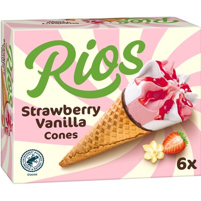 RIOS VANÍLIA-EPER ÍZŰ TÖLCSÉRES JÉGKRÉM MULTIPACK termékképe