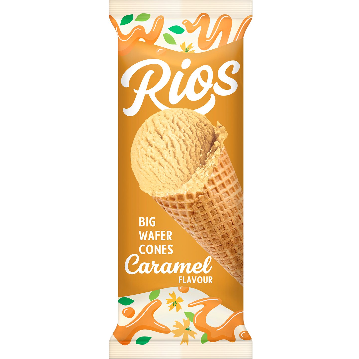 Rios Karamell ízű Tölcséres Jégkrém