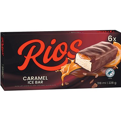RIOS KARAMELLÁS JÉGKRÉMSZELET 6X53ML termékképe