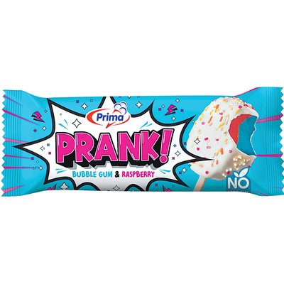 PRIMA PRANK! RÁGÓGUMI-MÁLNA ÍZŰ PÁLCIKÁS JÉGKRÉM termékképe