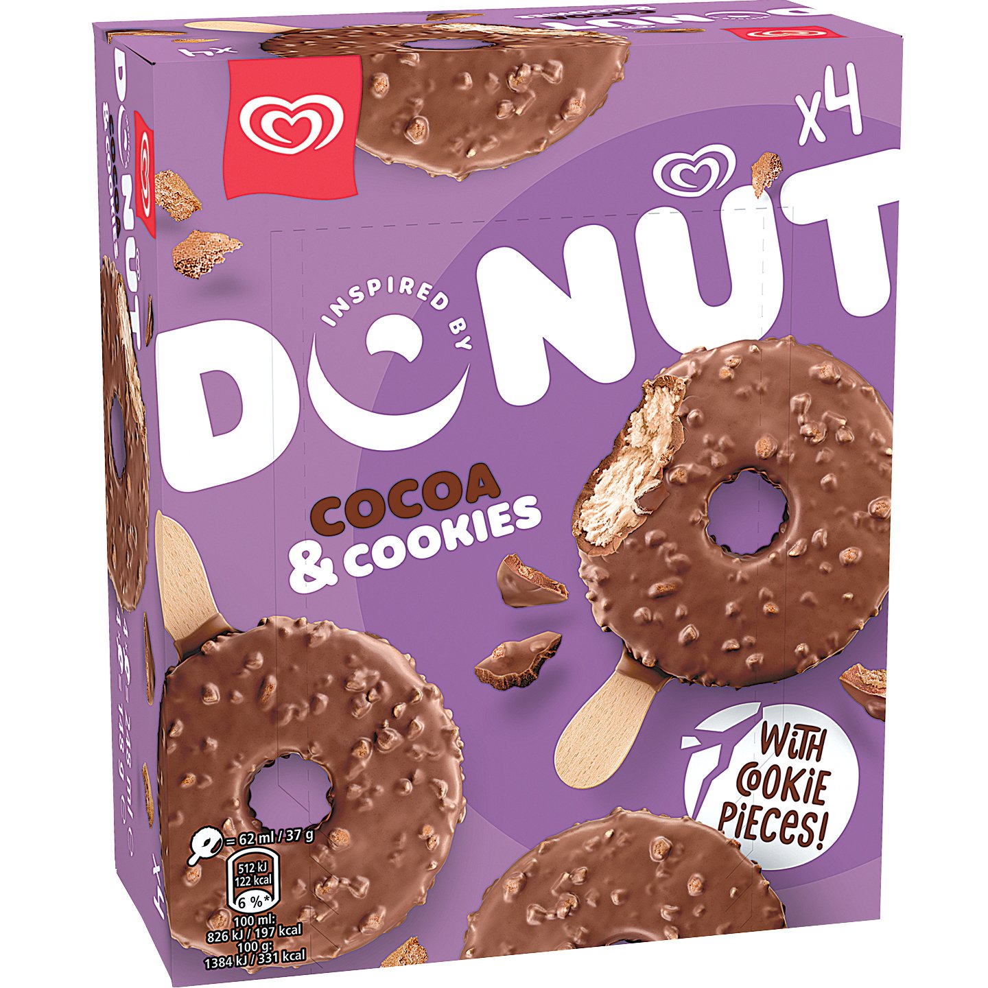 Donut Kakaós-kekszes ízű Jégkrém