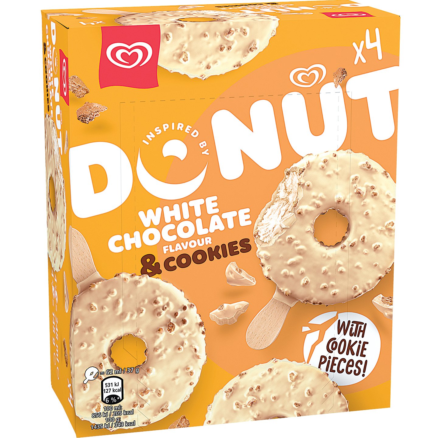 Donut Fehér Csokoládé ízű Jégkrém