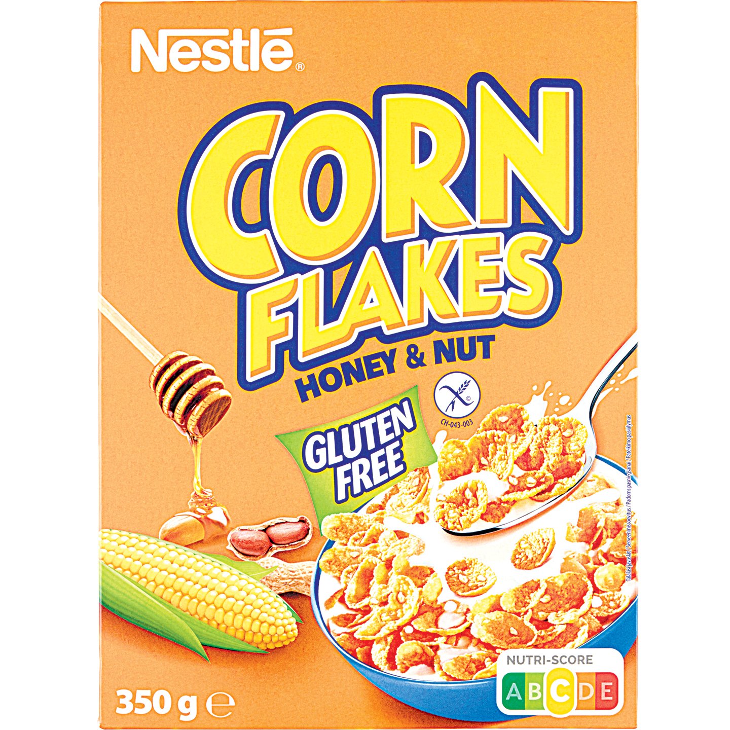 Nestlé Corn Flakes Kukoricapehely Mézzel és Földimogyoróval