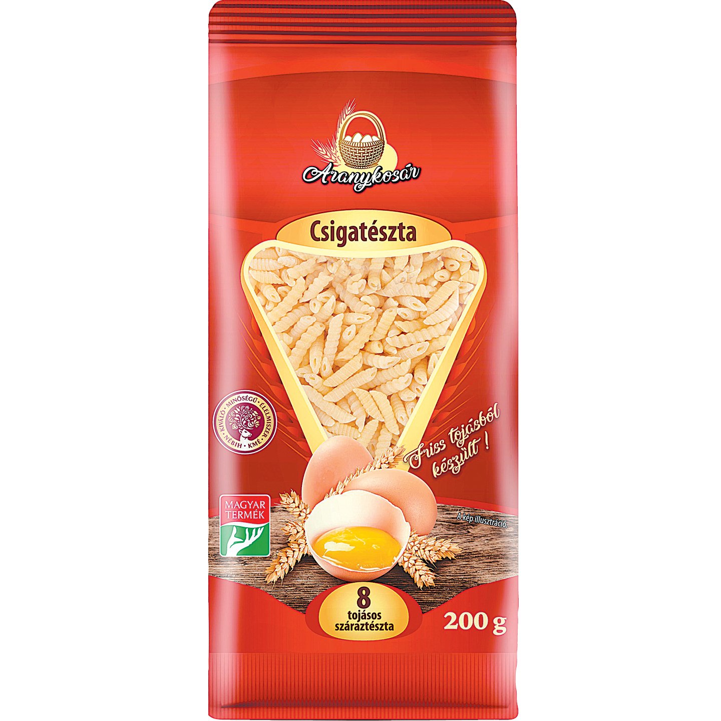 Aranykosár Csigatészta
