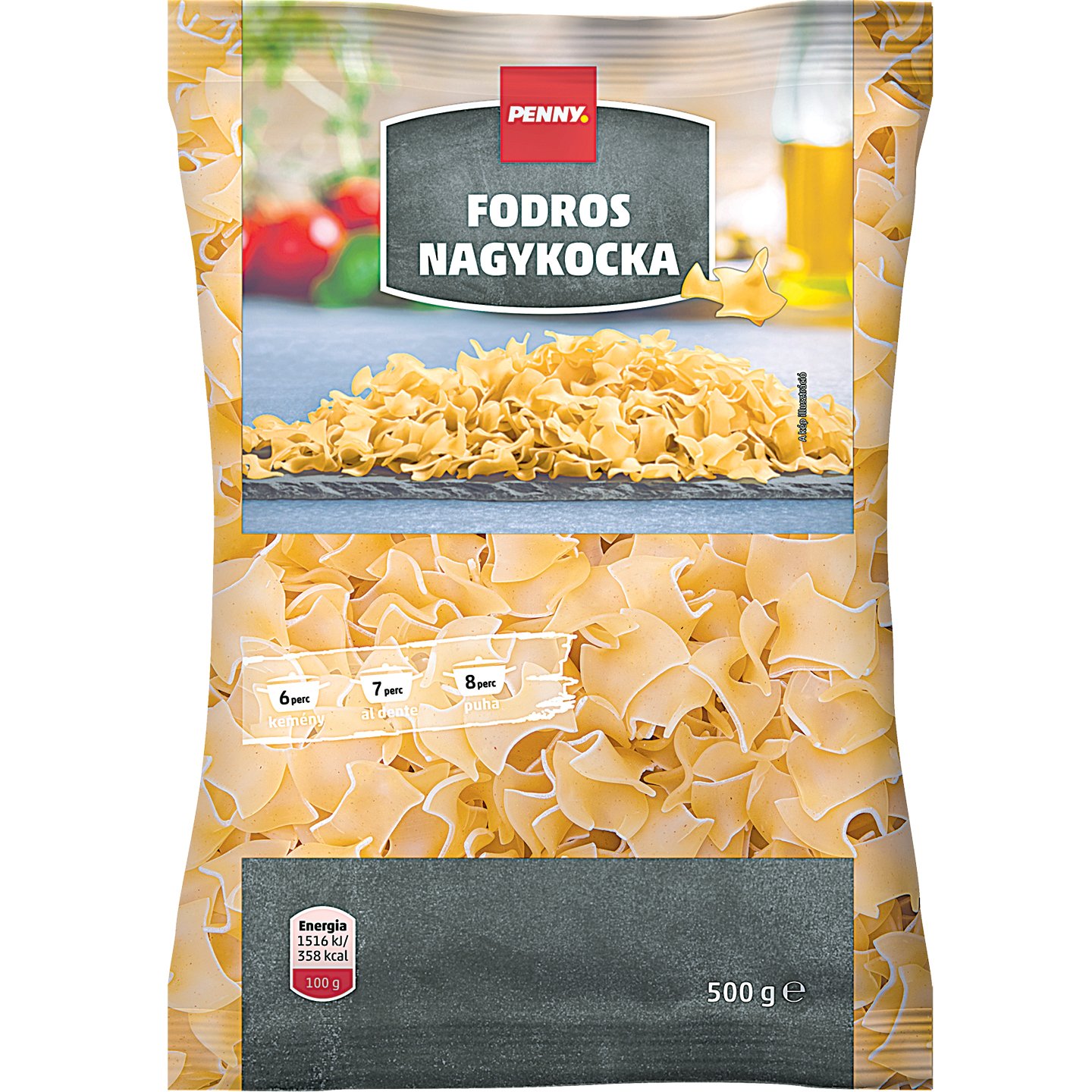 Penny Fodros Nagykocka Száraztészta