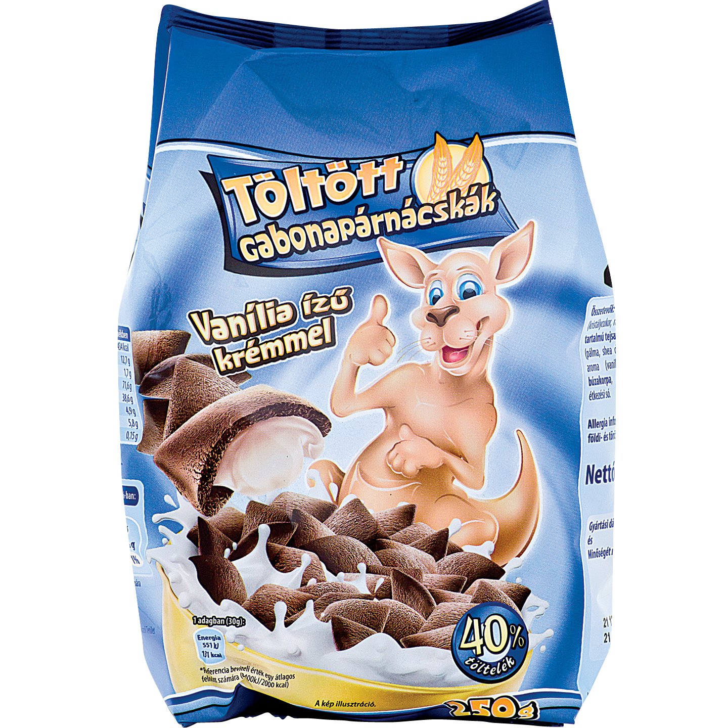 Vaníliás Krémmel Töltött Gabonapárnácska