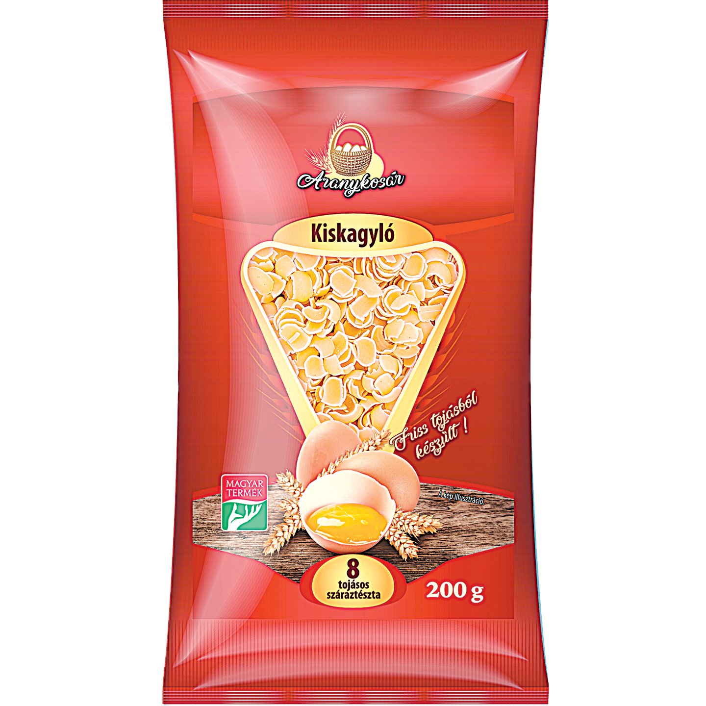 Aranykosár Kiskagyló Tészta