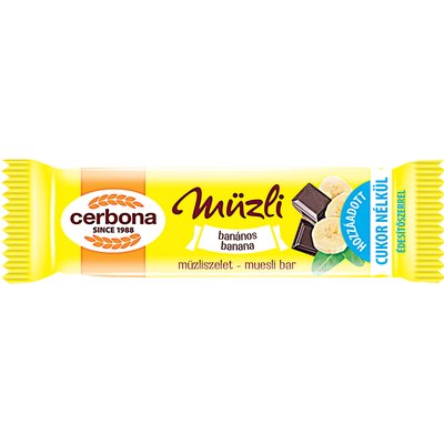 Image of CERBONA BANÁNOS MÜZLISZELET HOZZÁADOTT CUKOR NÉLKÜL