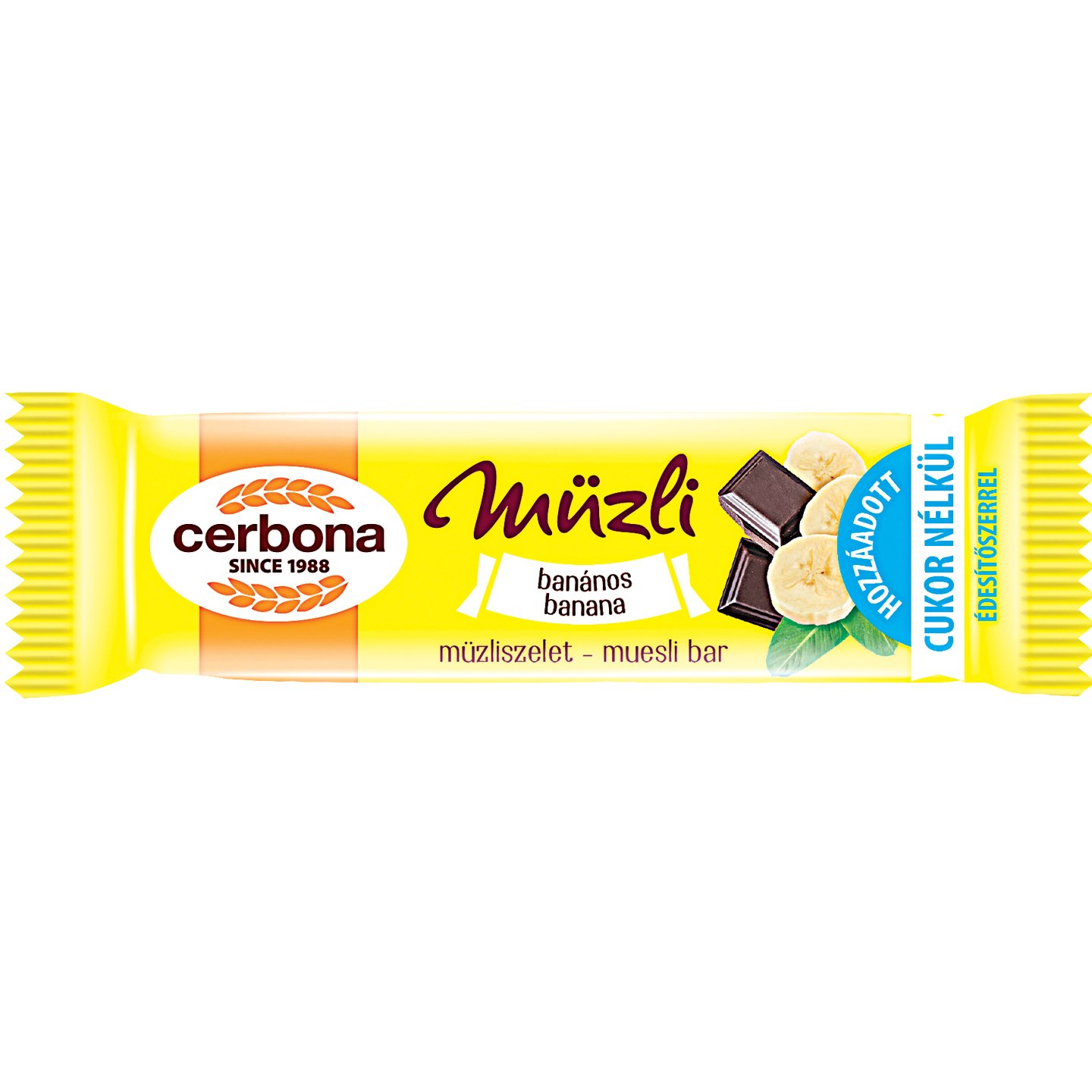 Cerbona Banános Müzliszelet Hozzáadott Cukor Nélkül