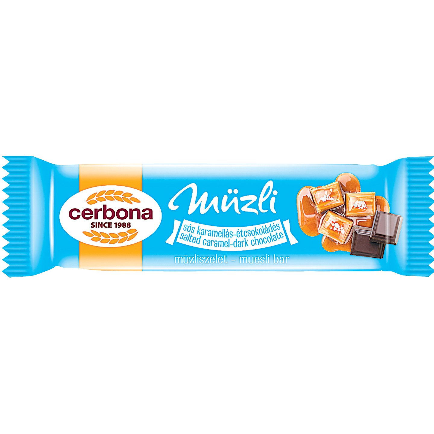 Cerbona Sós Karamellás-étcsokoládés Müzliszelet