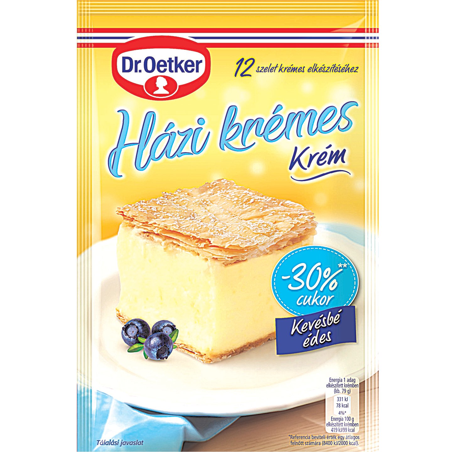 Dr. Oetker Házi Krémes Krém -30% Cukor Tartalommal