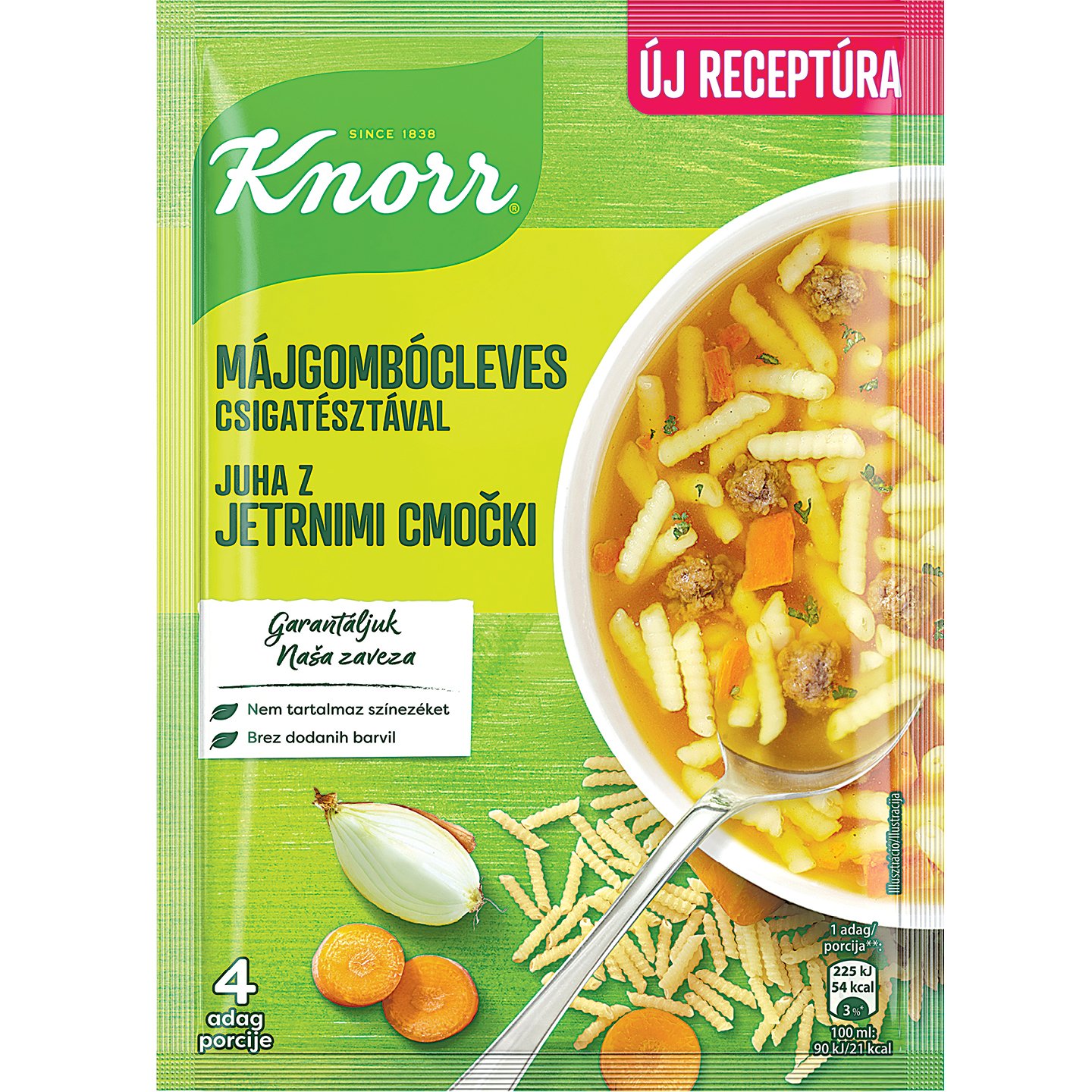 Knorr Májgombóc Leves Csigatésztával