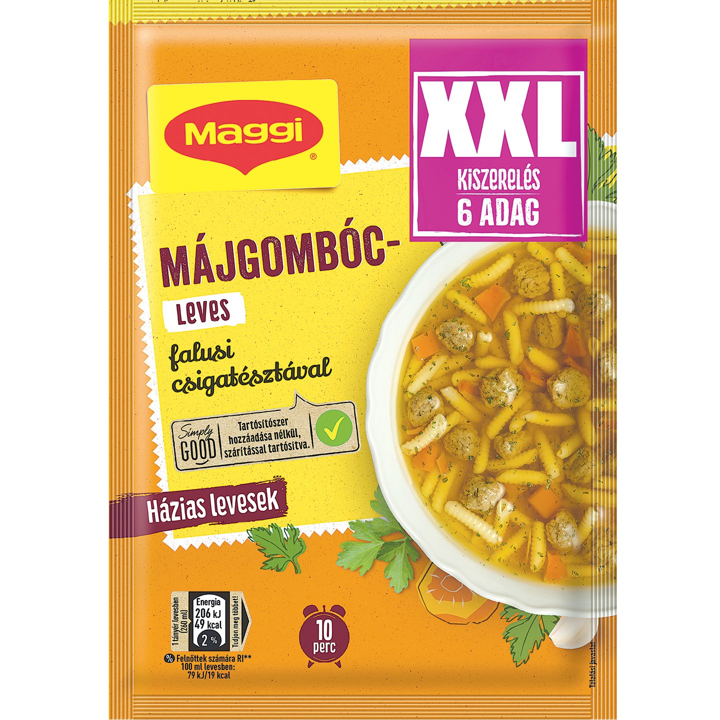 Maggi Xxl Májgombócleves Falusi Csigatésztával