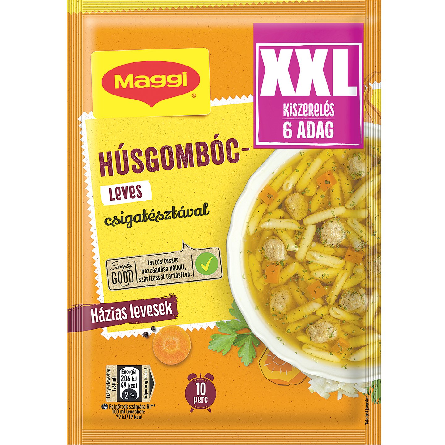 Maggi Xxl Húsgombócleves Csigatésztával