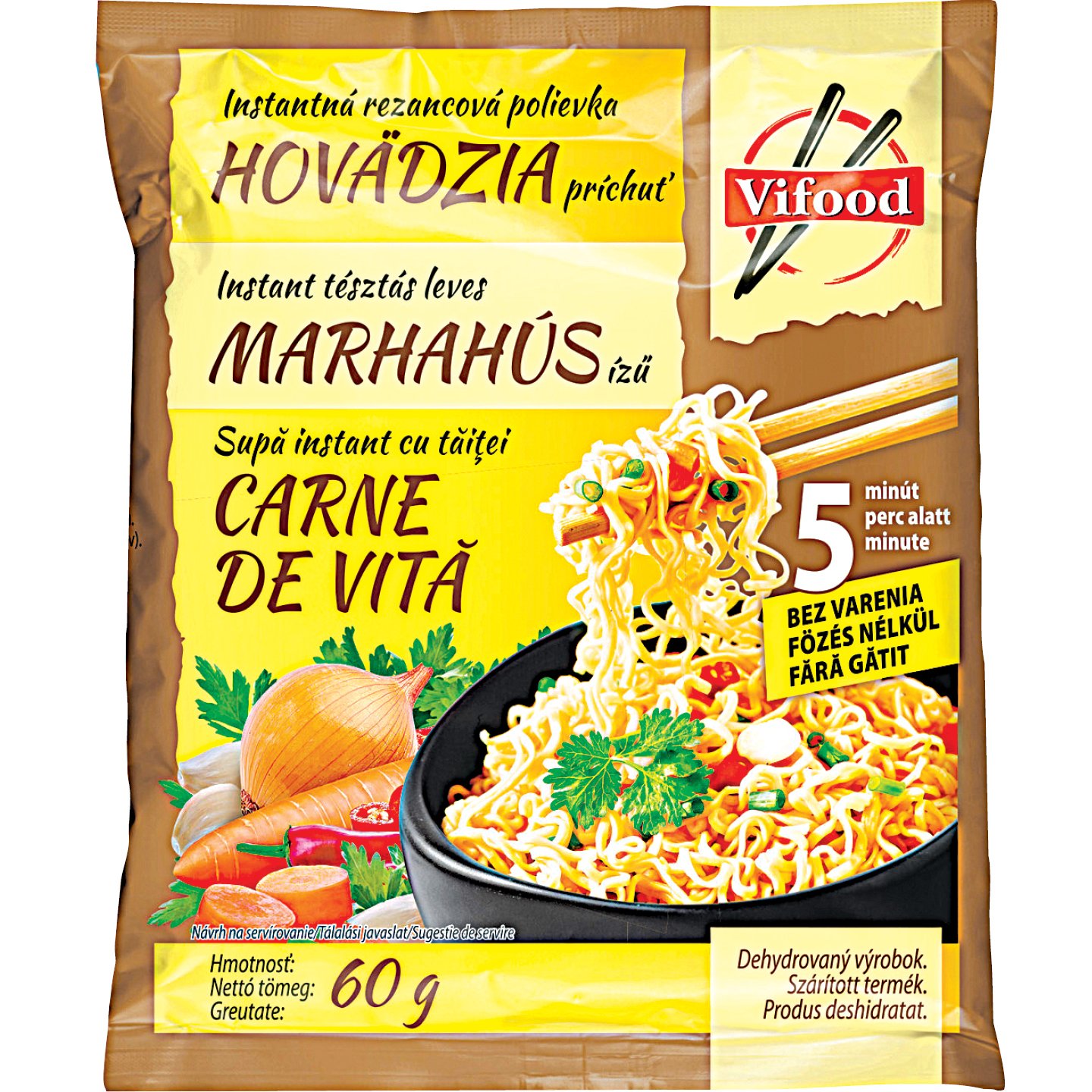 Vifood Instant Marhahús Tésztás Leves
