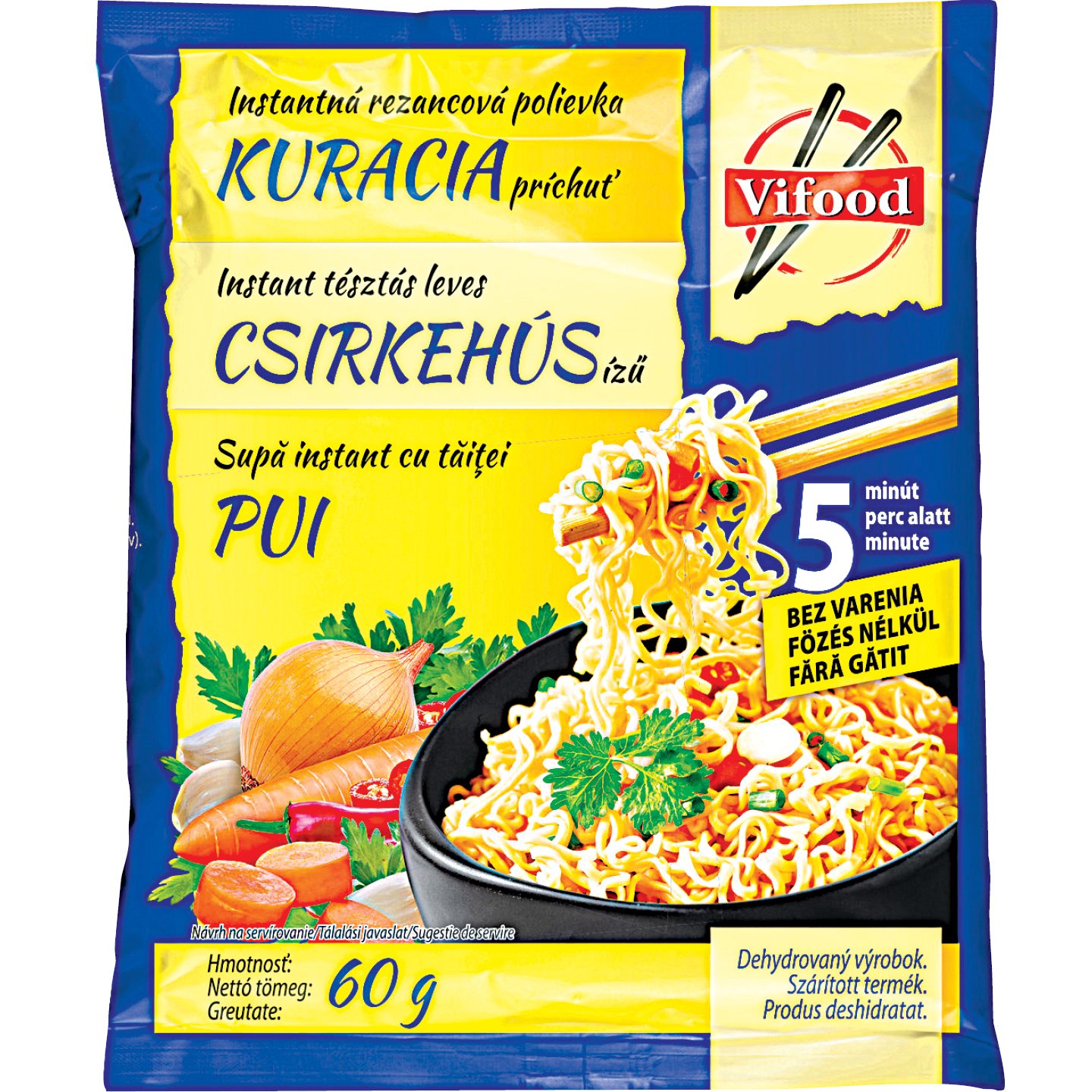 Vifood Instant Csirkehús ízű Tésztás Leves