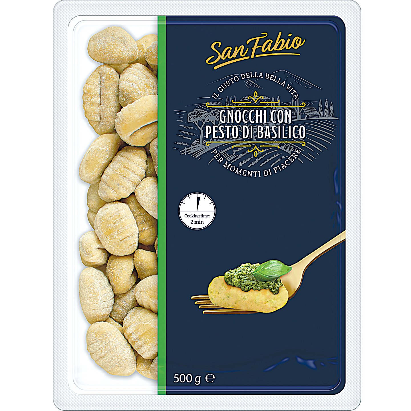 San Fabio Gnocchi Bazsalikomos Pestoval