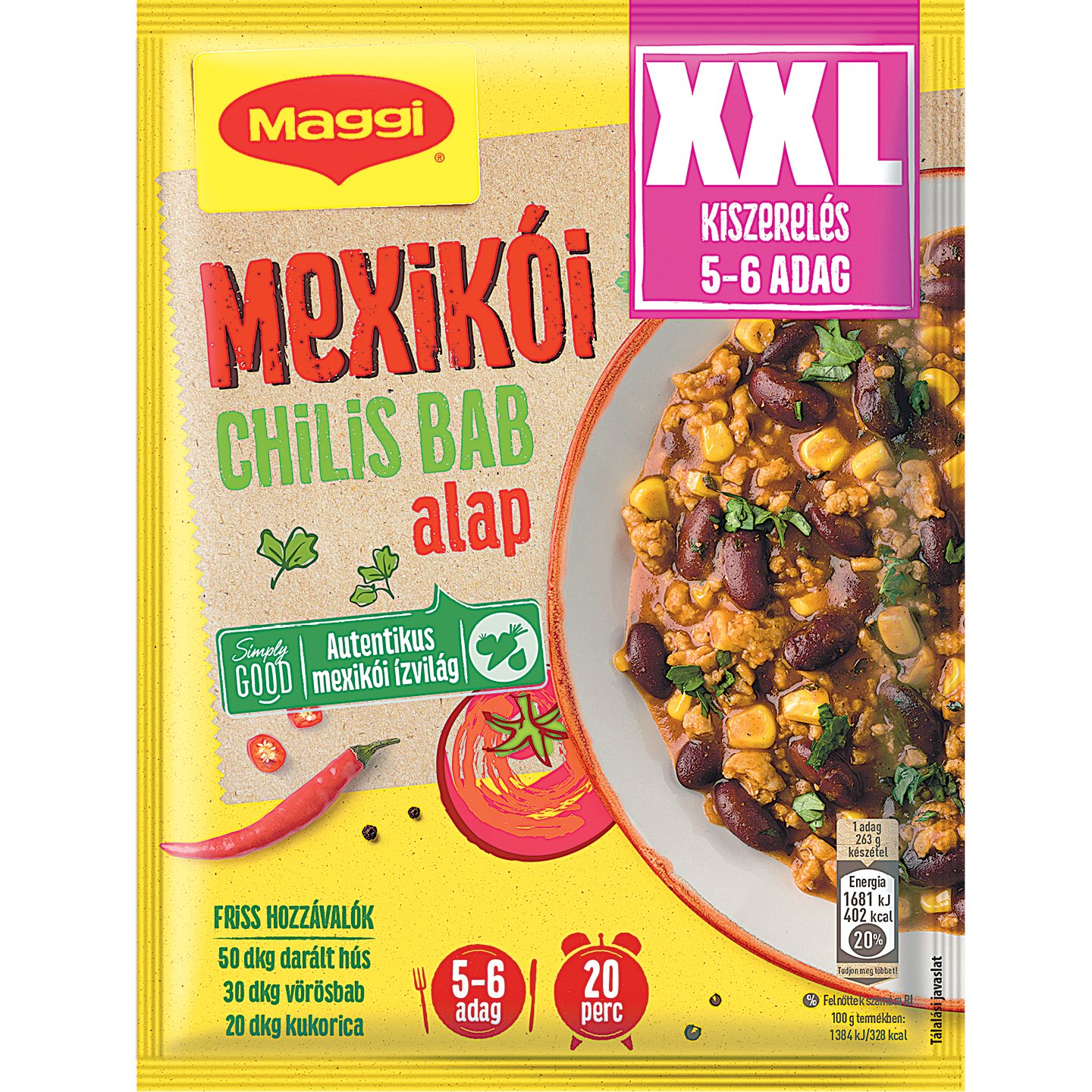 Maggi Xxl Mexikói Chilis Bab Alap