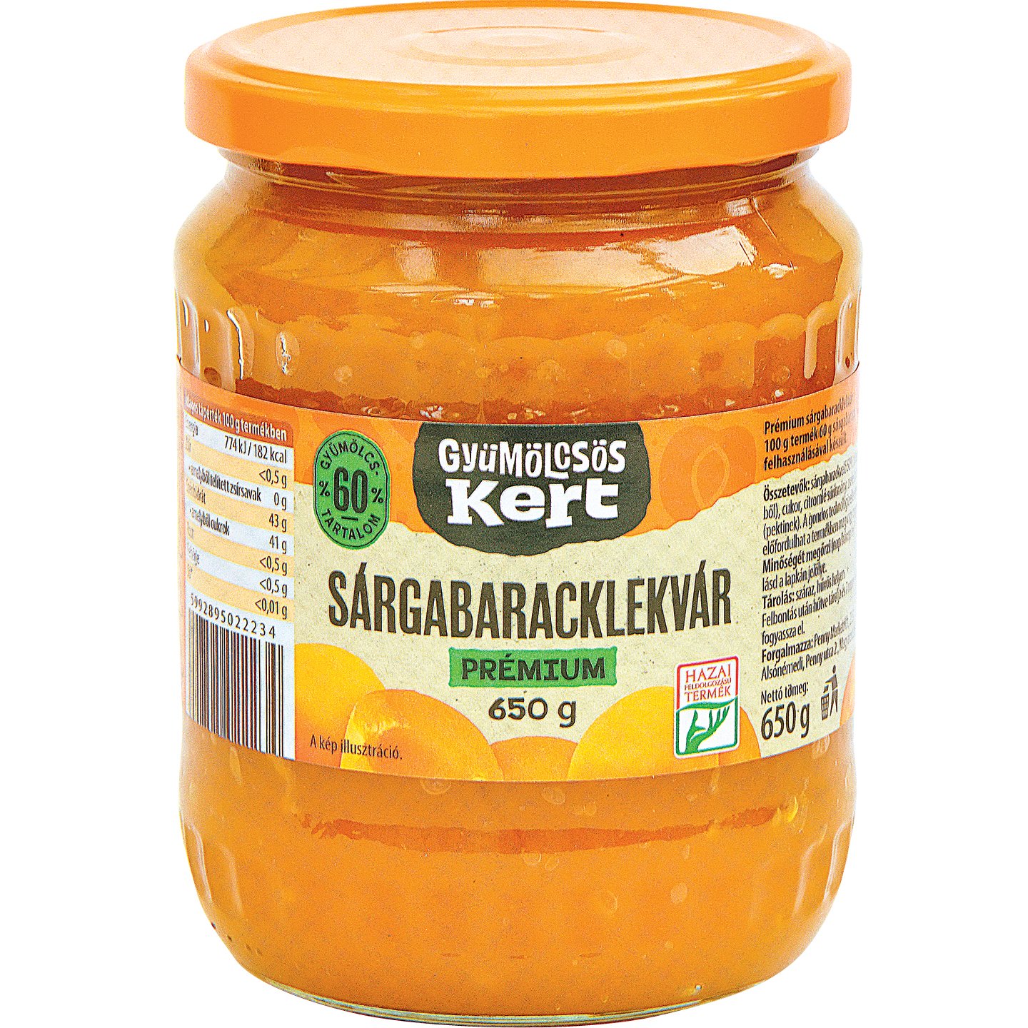 Gyümölcsöskert Prémium Sárgabaracklekvár