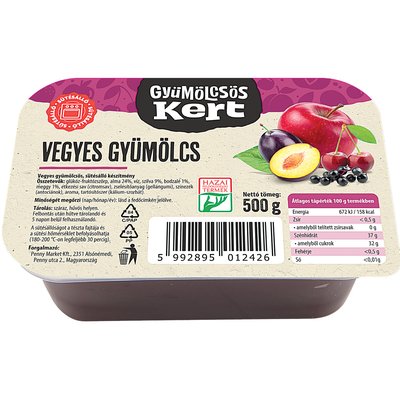 Image of GYÜMÖLCSÖSKERT SÜTÉSÁLLÓ VEGYES GYÜMÖLCSÖS DZSEM