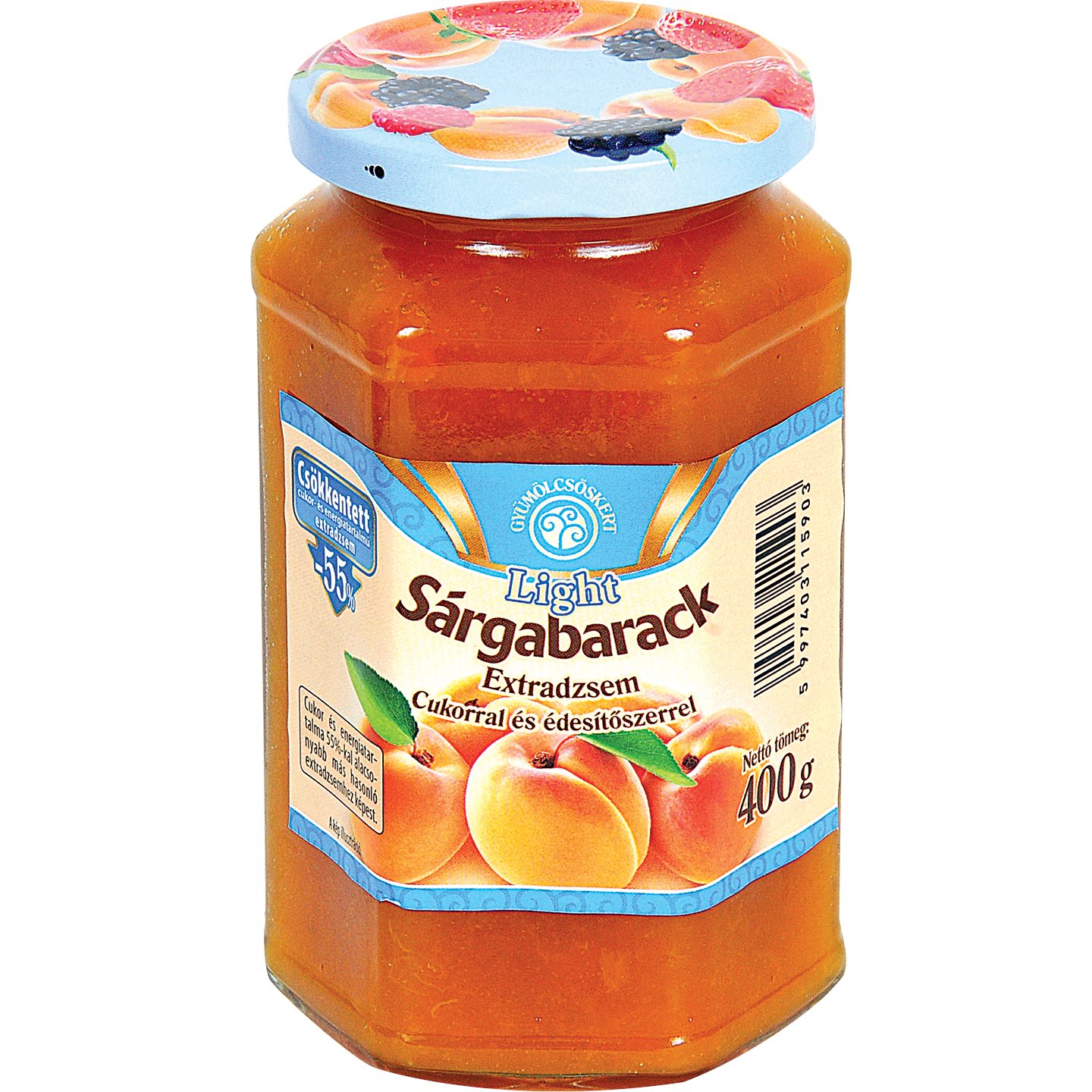 Gyümölcsöskert Light Sárgabarackos Extradzsem