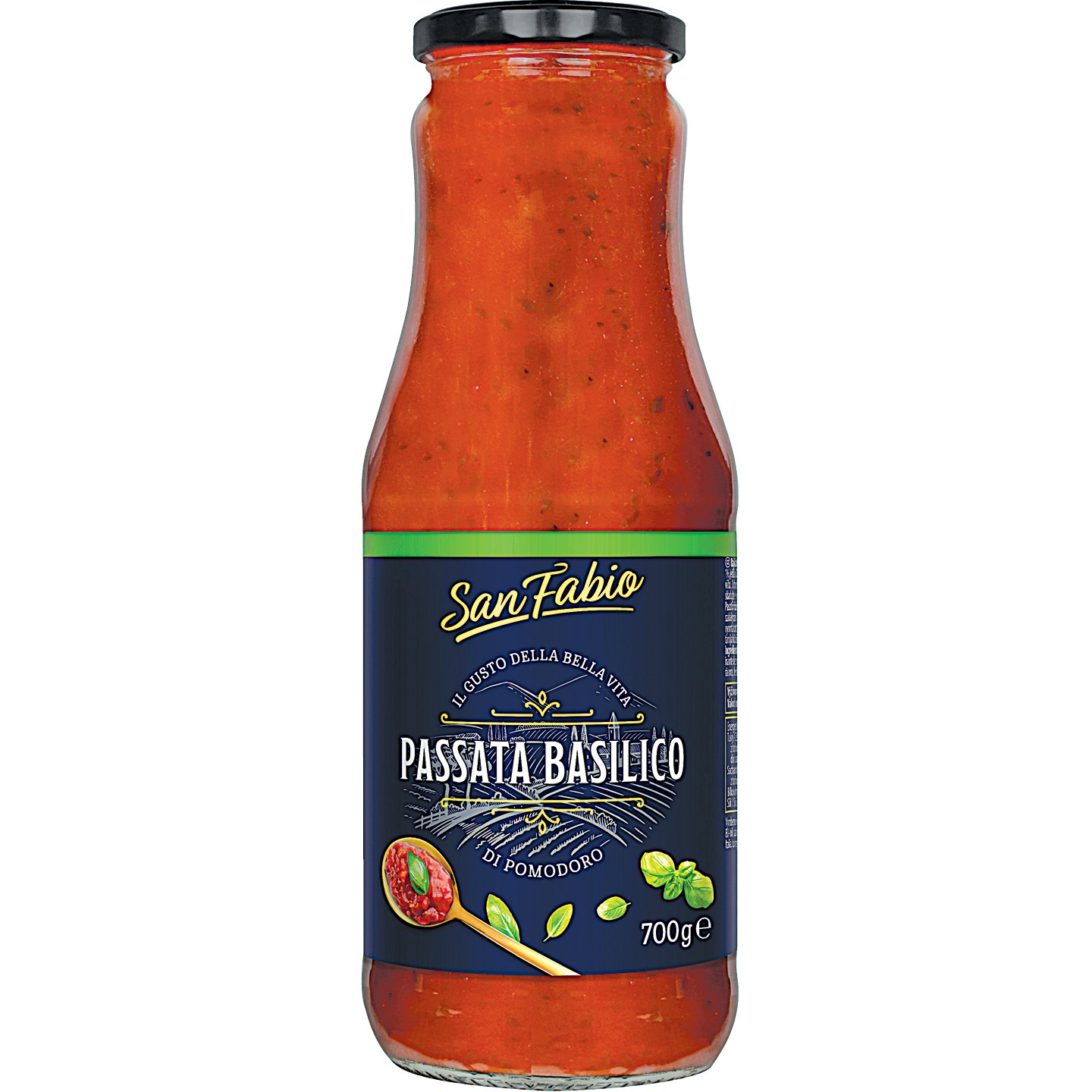 San Fabio Passzírozott Paradicsom Bazsalikommal