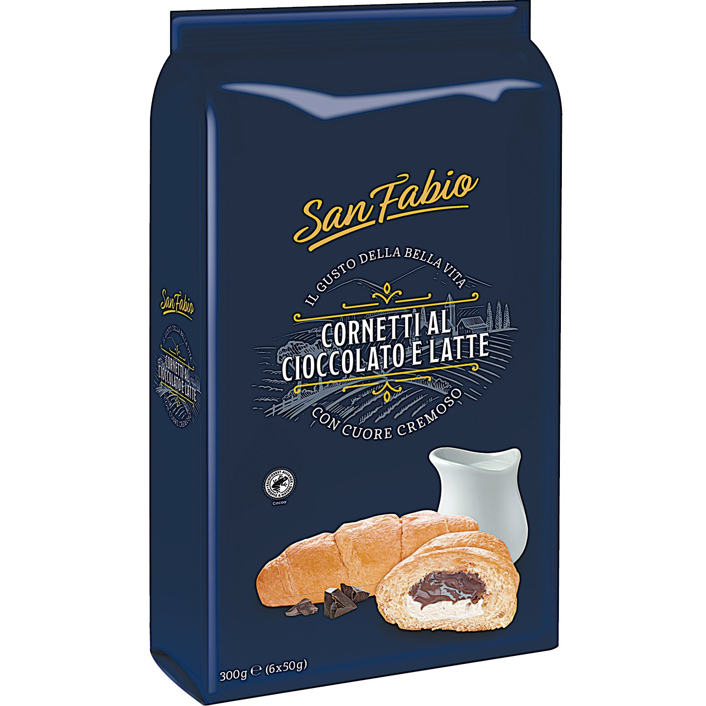 San Fabio Croissant Tejes-csokoládés Töltelékkel