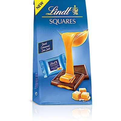 Image of LINDT SQUARES DARK CAR-SEA SALT